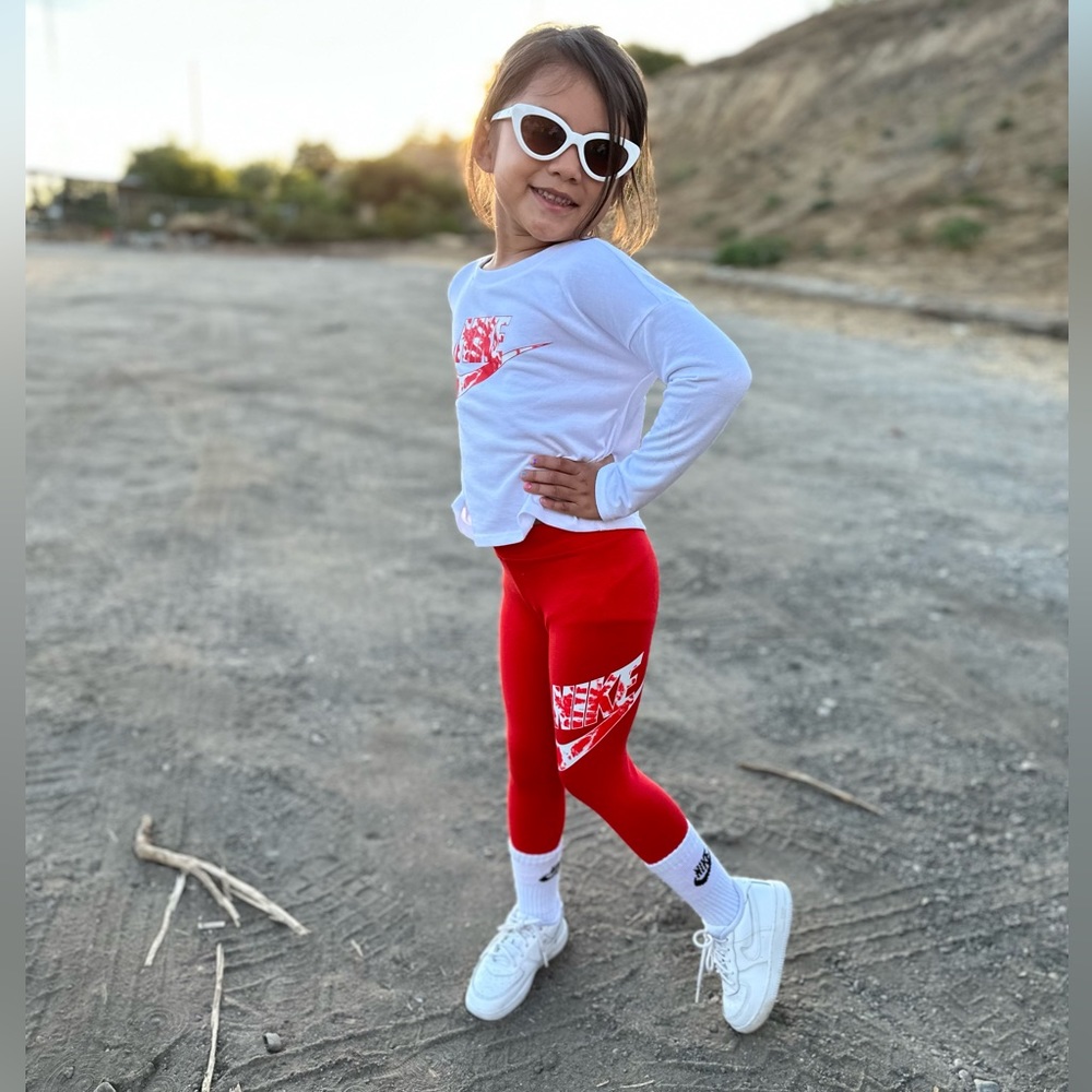 Nike Graphic Tee and Printed Legging Set